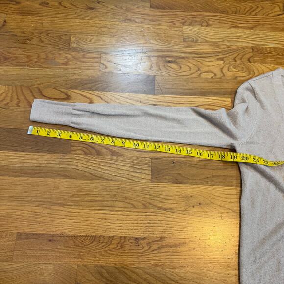 Halogen Womens XS Tan Beige Linen Open Front Long Sleeve Cardigan Corporatecore - Picture 6 of 11